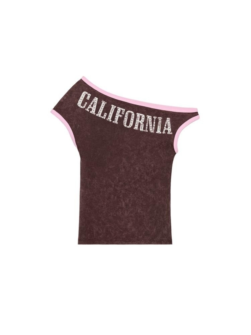 Zara Pink Trim "California" Print Tee